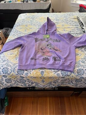 Triple 7 Lavender Graphic Hoodie with Surfing Bears